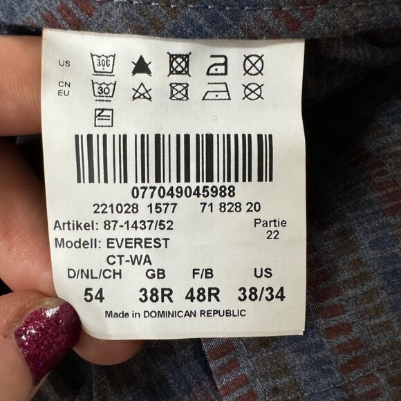 Brax Everest Corduroy Pants Mens Brown Flat Front Stretch Size 38x34 - Picture 5 of 11